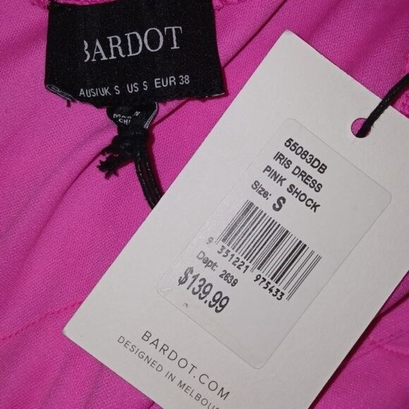Bardot Iris Neon Pink Bodycon Sleeveless Mini Dress - Picture 3 of 3